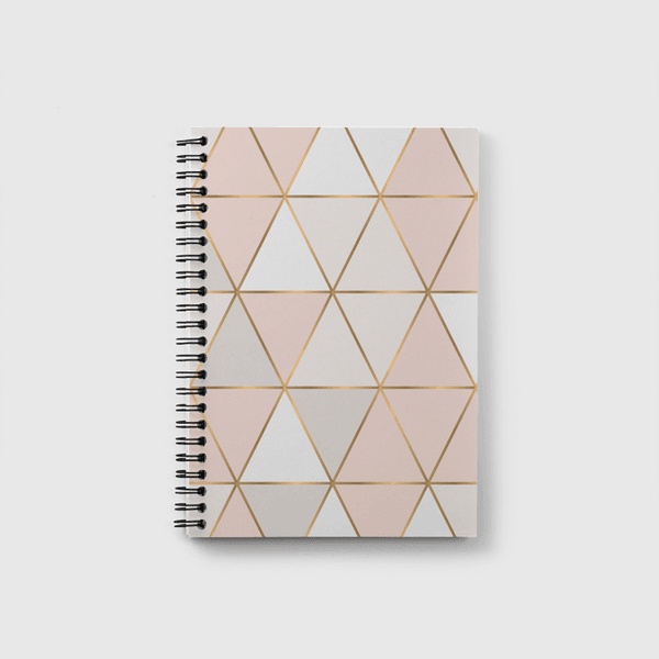 geometric rose gold Notebook