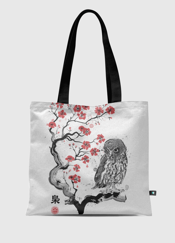 Fukuro sumi-e Tote Bag