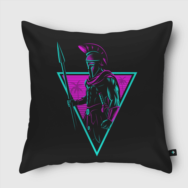 Retro Gladiator Throw Pillow