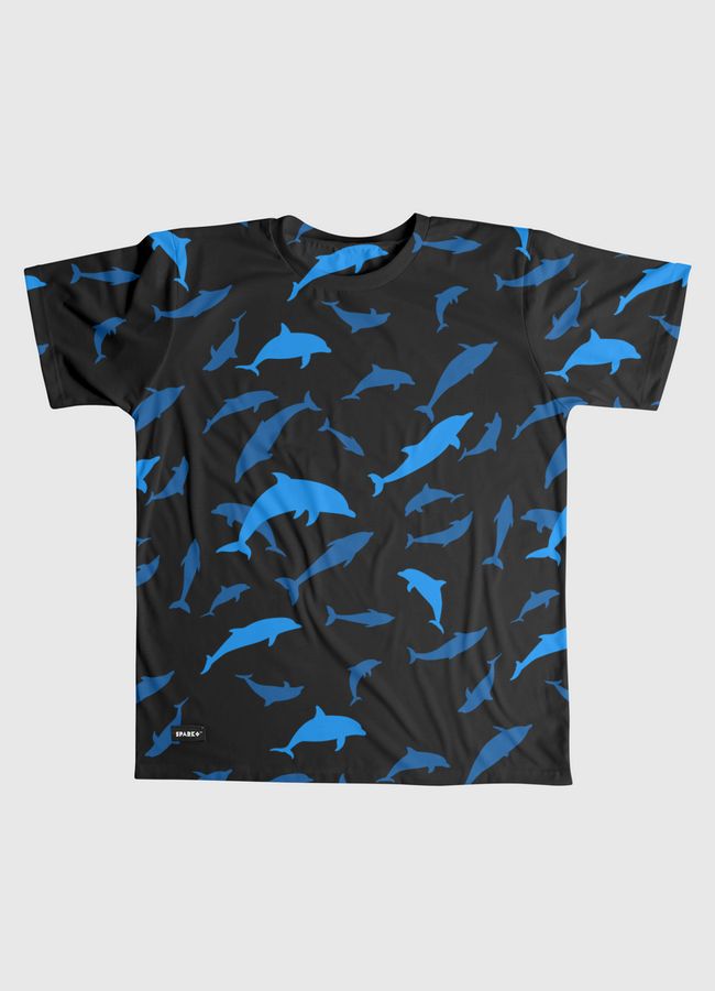 Pattern Dolphins - Men Graphic T-Shirt