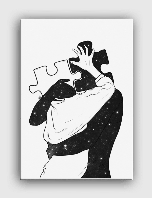 The puzzle love. Canvas