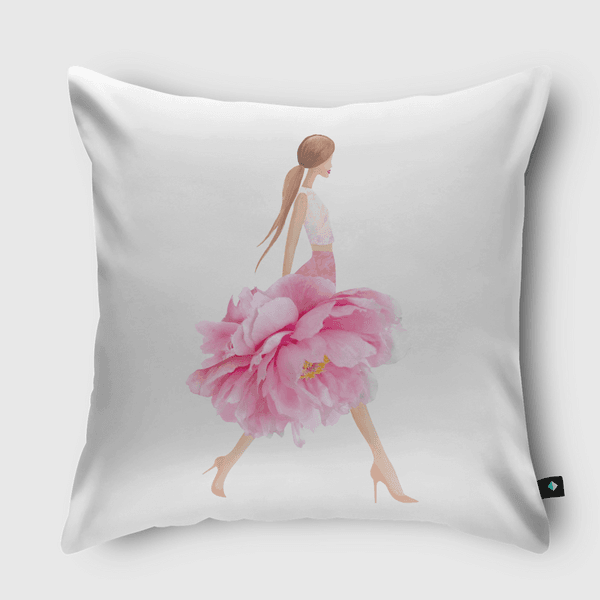 Fashion peonies Throw Pillow