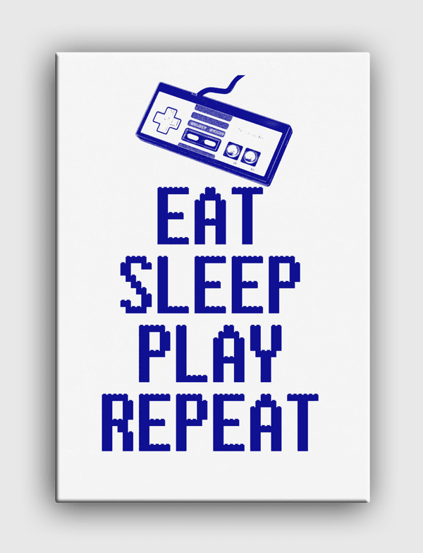 EAT SLEEP PLAY REPEAT Canvas