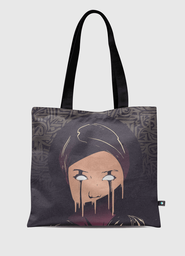 Calligraphy Melting Girl Tote Bag