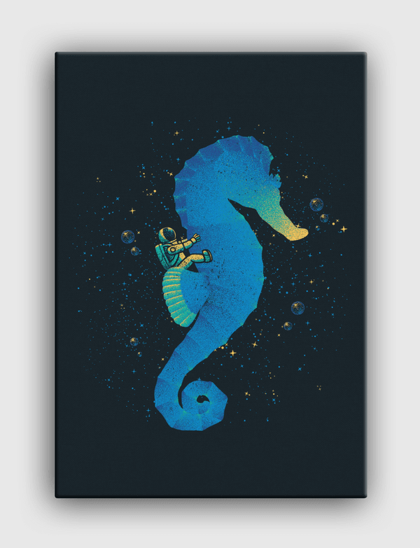 Riding a Sea Horse Astro Canvas