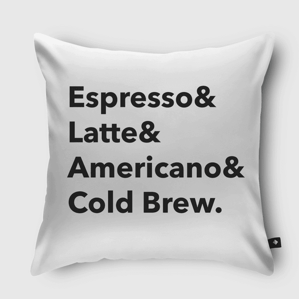 Coffee Types Throw Pillow