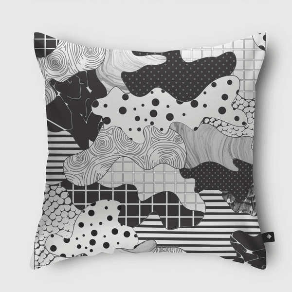 Black and white  Throw Pillow