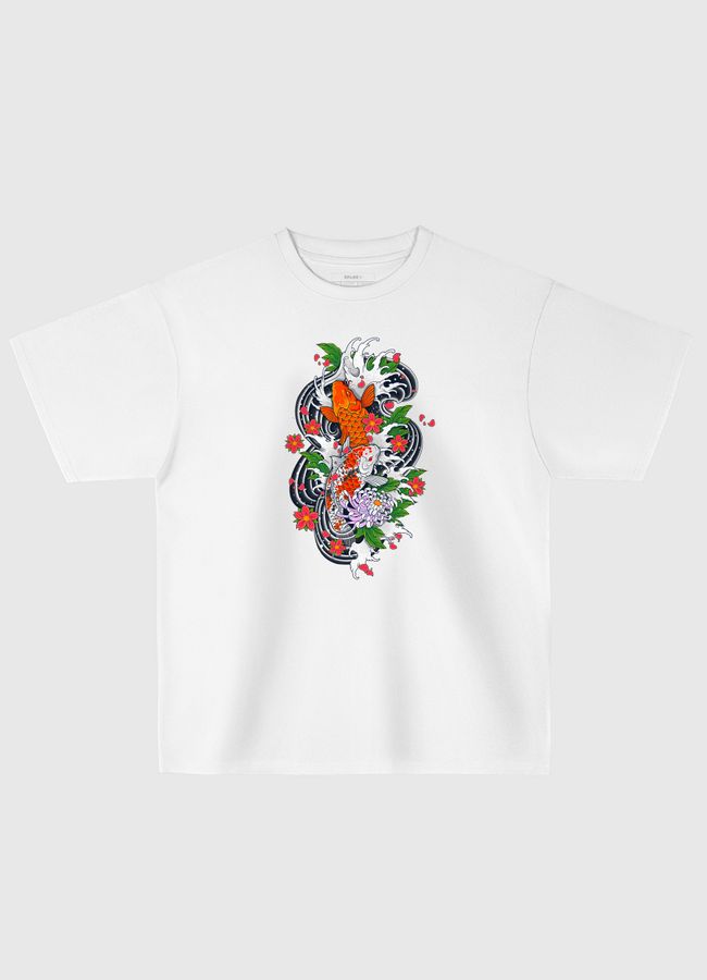 Koi Fish Pond - Oversized T-Shirt