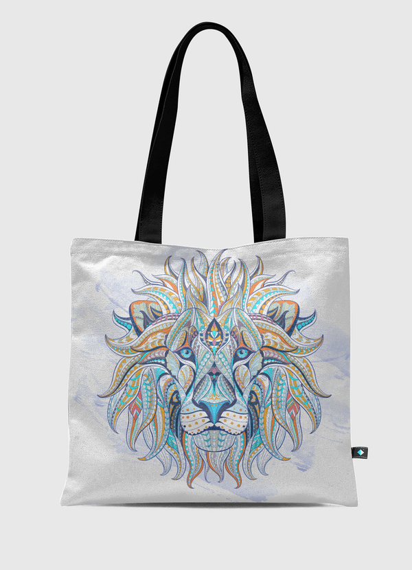 Ethnic  Blue Lion Tote Bag