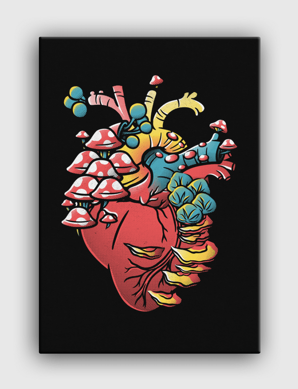 Fungi Heart Canvas