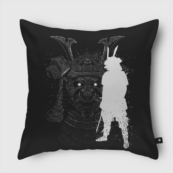 Inking Samurai Throw Pillow