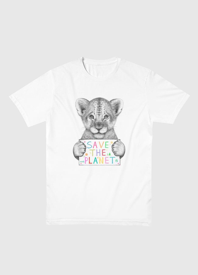 Lion cub save the planet - Men Basic T-Shirt