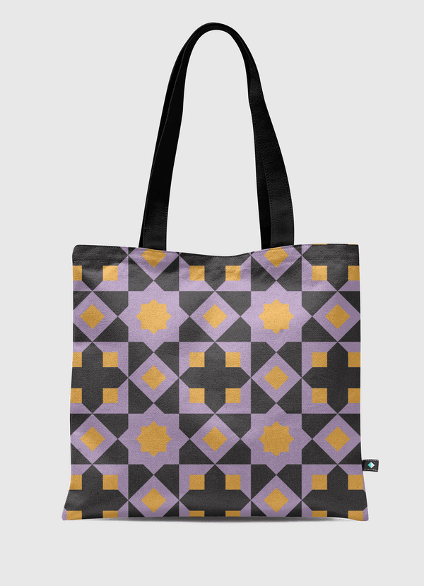 PURPLE & YELLOW GEOMETRIC Tote Bag