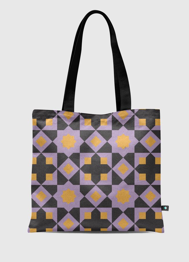 PURPLE & YELLOW GEOMETRIC - Tote Bag