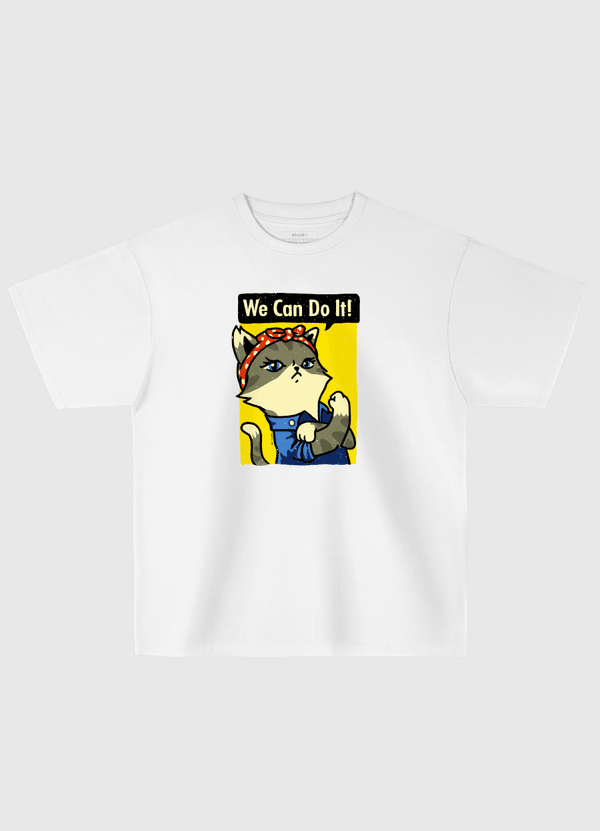 Purrsist! We Can Do It! Oversized T-Shirt