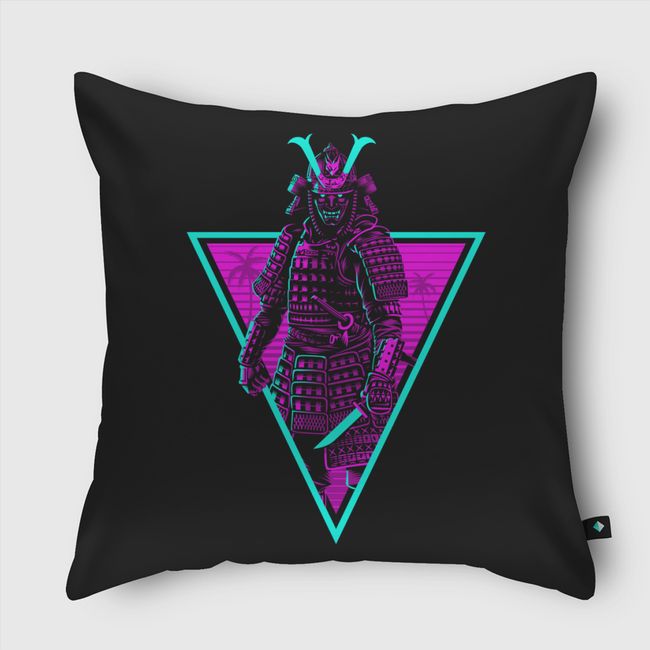 Retro Samurai - Throw Pillow