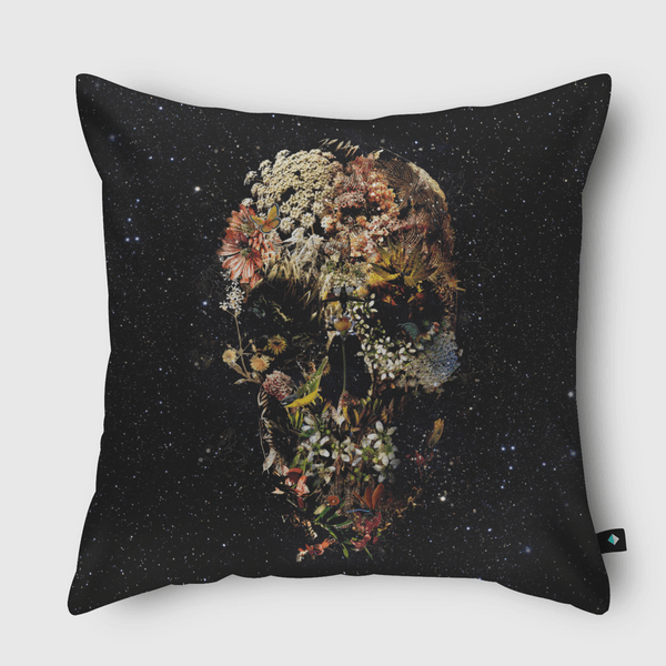 Smyrna Skull Throw Pillow