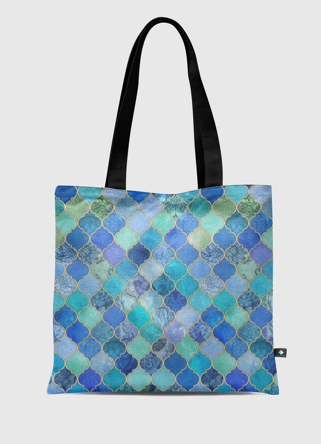 Cobalt Blue Moroccan Tiles - Tote Bag