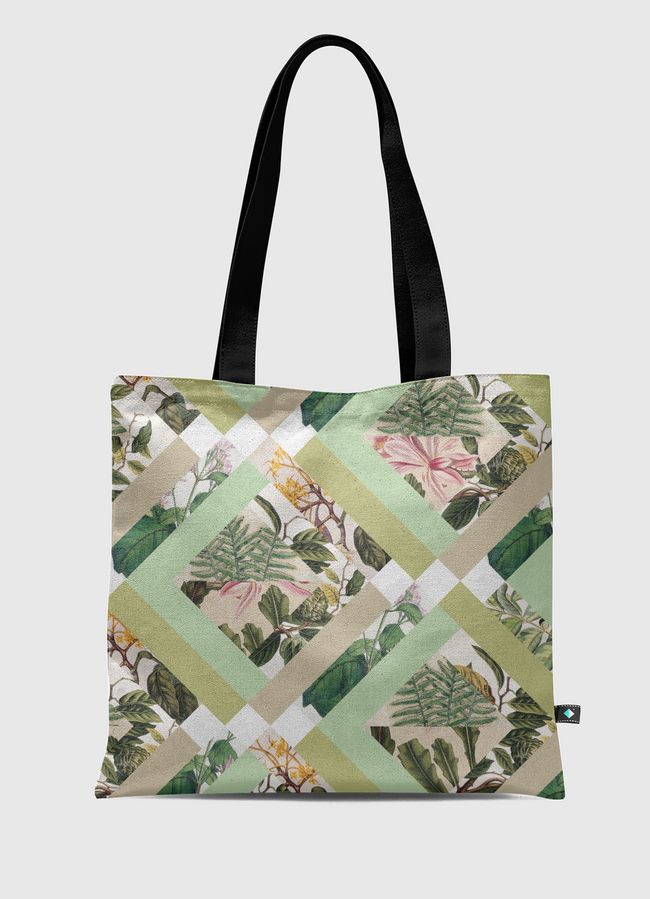 Cubed Botanical Florals - Tote Bag