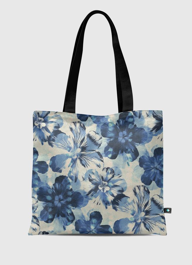 Oversized Indigo Floral - Tote Bag