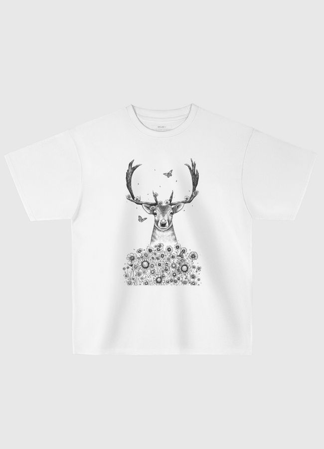 Deer in flowers - Oversized T-Shirt