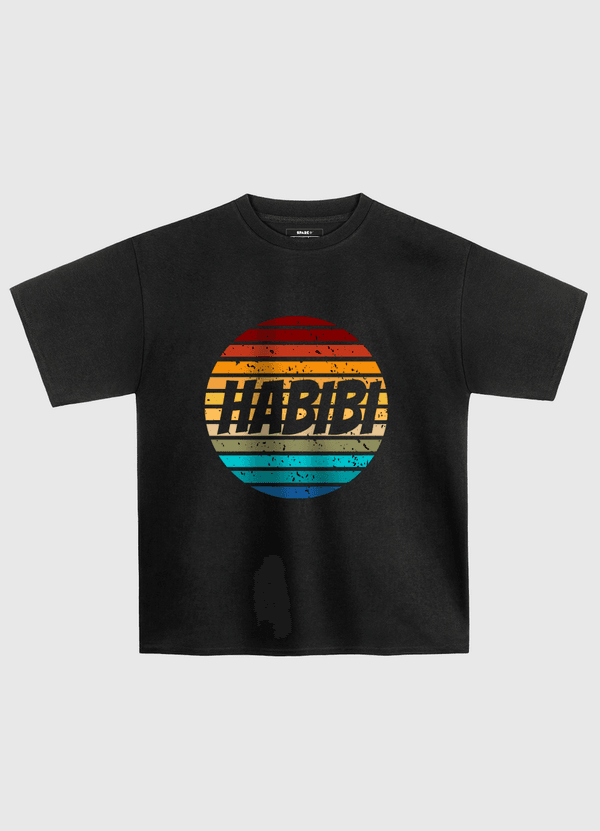 habibi retro sunset  Oversized T-Shirt