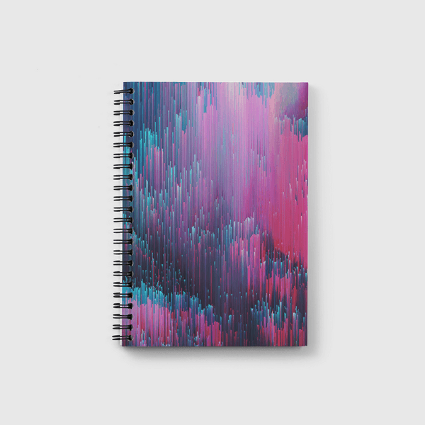 Pink and blue glitches Notebook