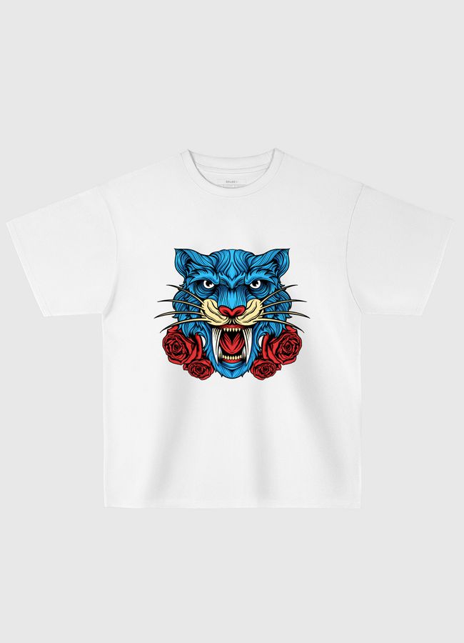 Wild Floral Tiger - Oversized T-Shirt