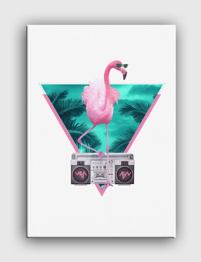 Miami flamingo - Canvas