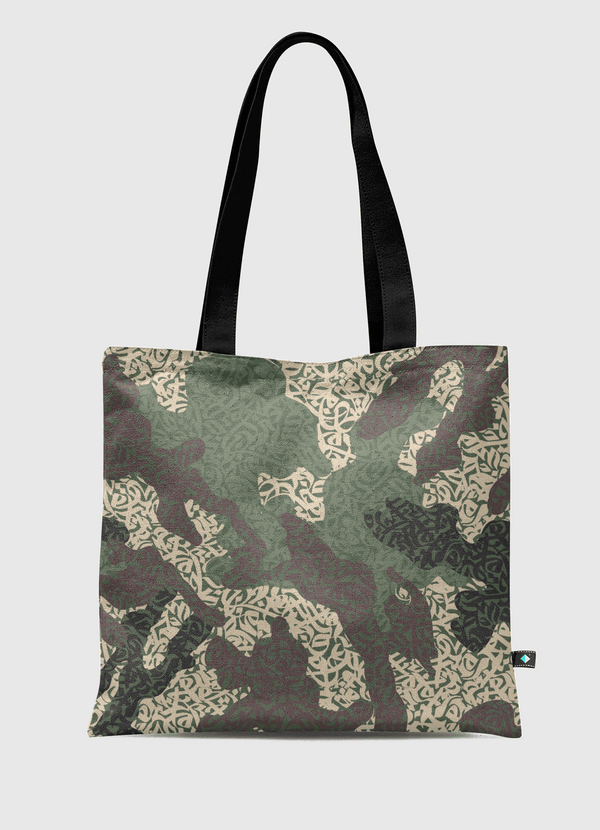 Camo Calligraphy Tote Bag