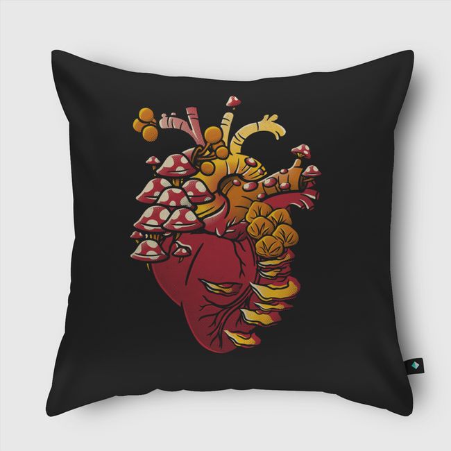 Cordyceps Fungi Heart - Throw Pillow