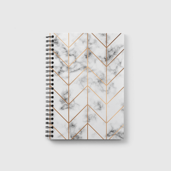 Marble and golden chevron Notebook