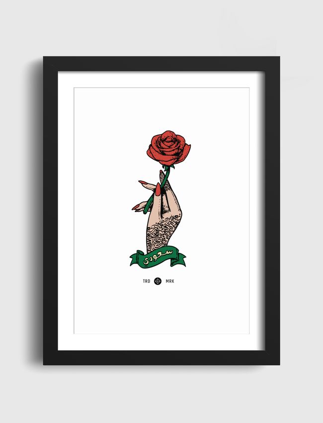 Calligraphy & Roses - Artframe