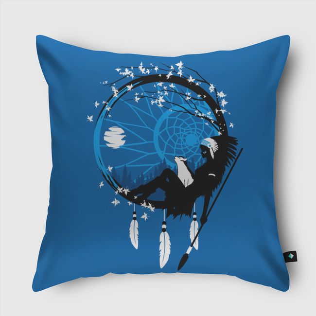 Circle Indian - Throw Pillow