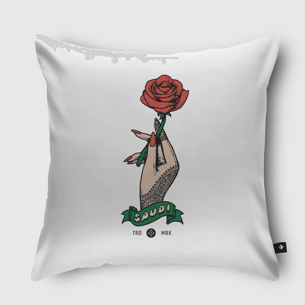 Henna and Roses Throw Pillow