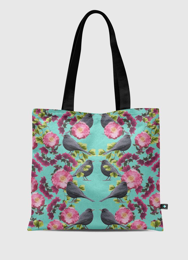 Symmetrical Bird Print - Tote Bag