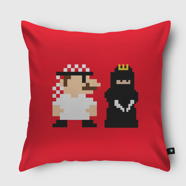 Mario and Princess Throw Pillow