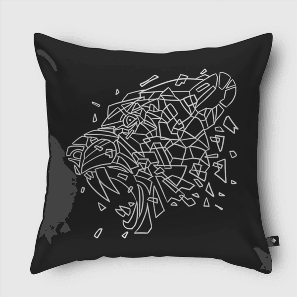 Geometric Sabertooth Throw Pillow