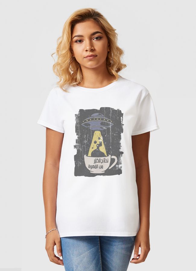 نحتاج للقهوة  - Women Basic T-Shirt