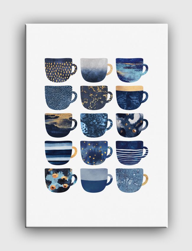 Pretty Blue Coffee Cubs - Canvas