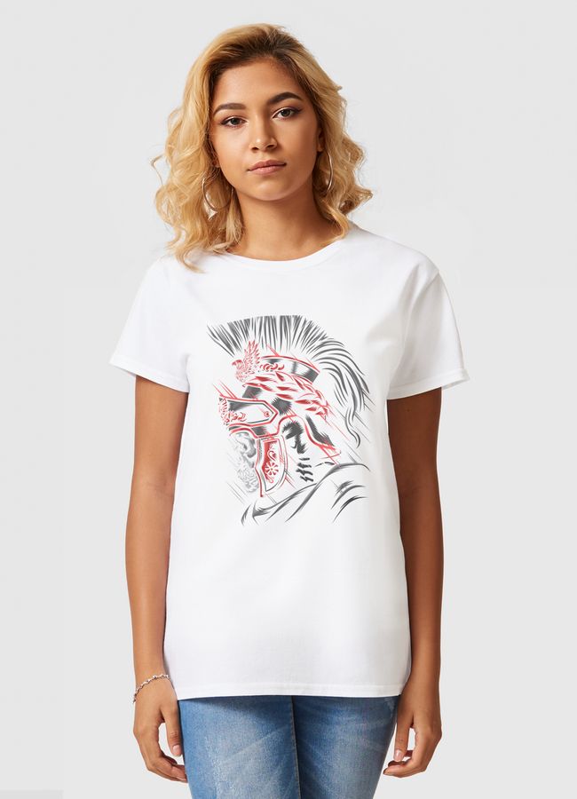 Roman Skull Red - Women Basic T-Shirt