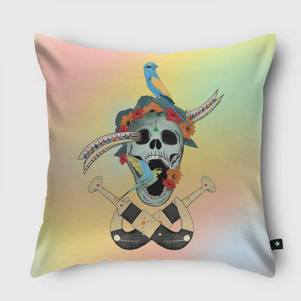 Saudi southern skull Throw Pillow