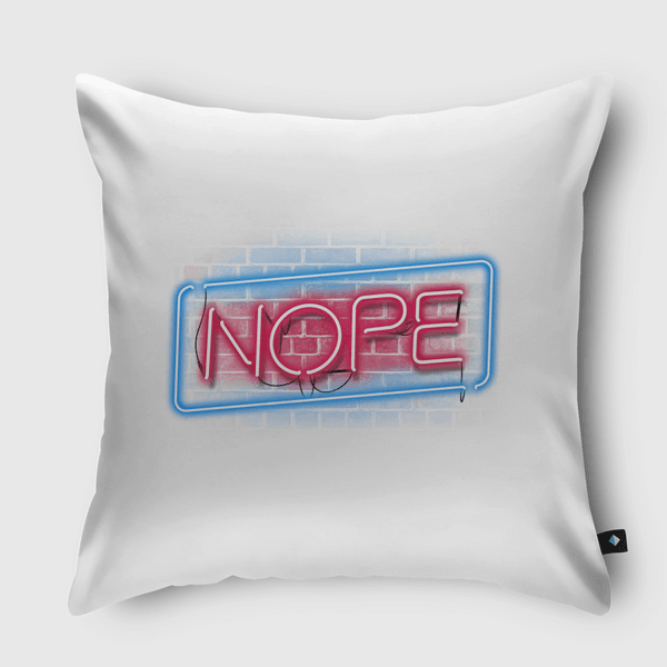Nope Throw Pillow