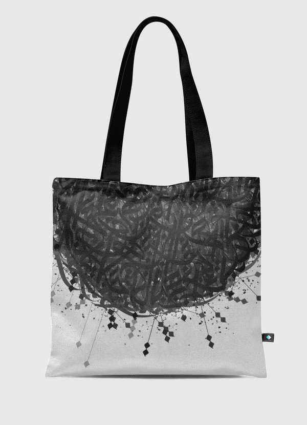 Black disc Tote Bag