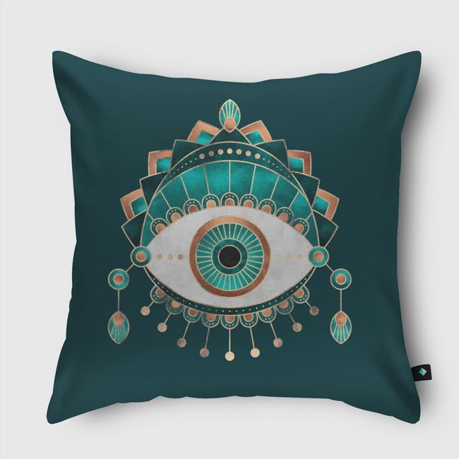 Teal Eye - Throw Pillow