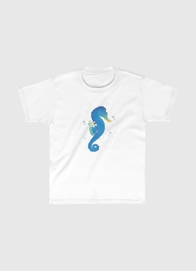 Riding a Sea Horse Astro - Kids Classic T-Shirt
