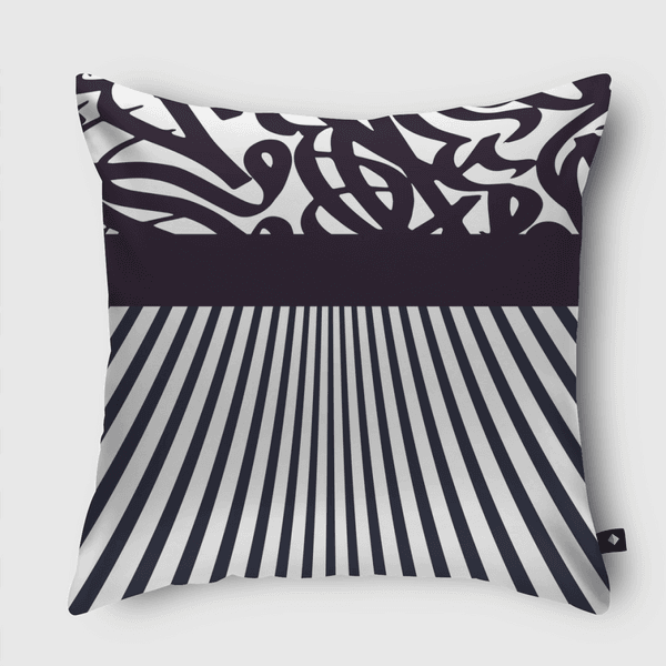 B&W line Throw Pillow