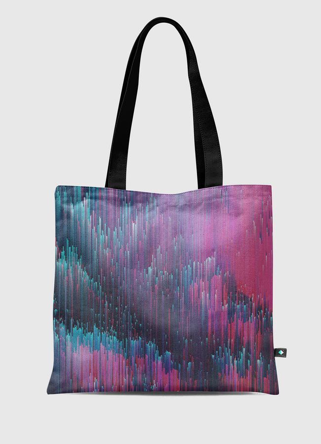 Pink and blue glitches - Tote Bag