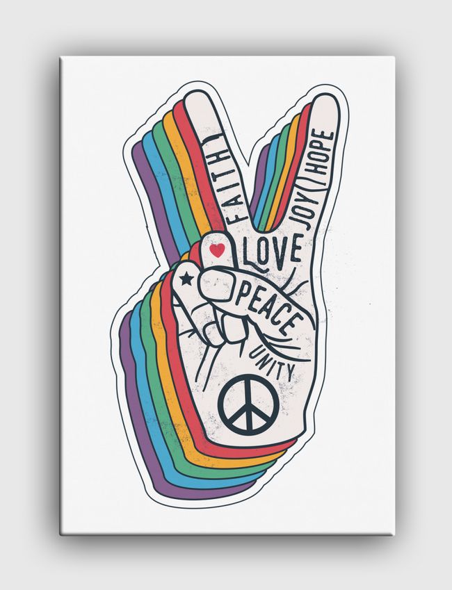 Peace Love Unity Joy Hope - Canvas