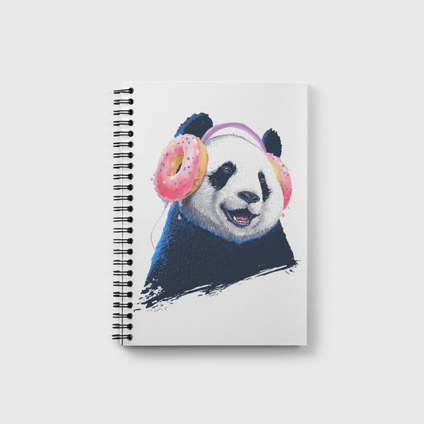 Panda in headphones Notebook